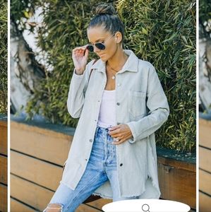 Maddy Cotton Distressed Corduroy Shacket